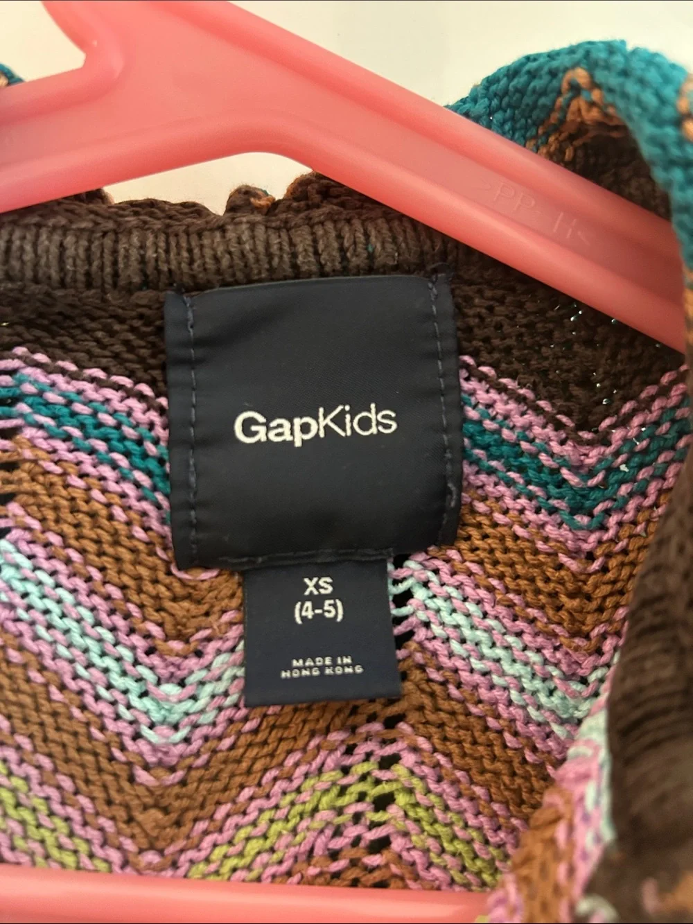 GAP Hooded Chevron Knit Dress in Brown, Aqua, Green, Purple, Pink, Cream